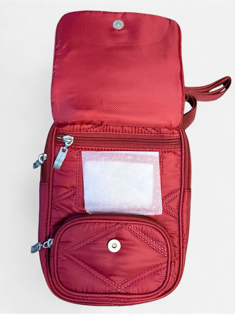 Baggallini RFID Journey Crossbody Bag Red Travel NWT - Picture 3 of 5
